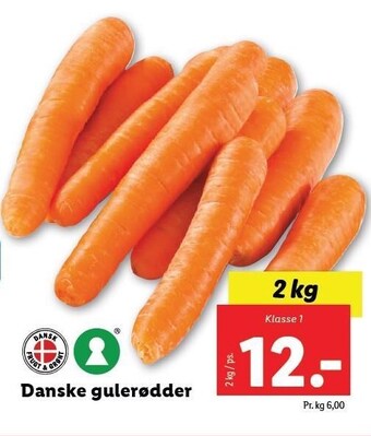 Lidl Danske gulerødder tilbud