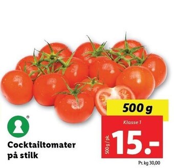 Lidl Cocktailtomater på stilk tilbud