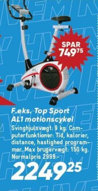 Bilka F.eks. Top Sport AL1 motionscykel tilbud