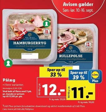 Lidl Pålæg tilbud