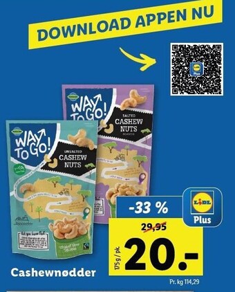 Lidl Cashewnødder tilbud