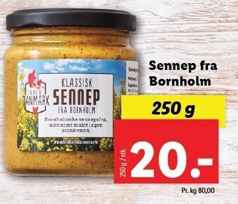 Lidl Sennep fra bornholm tilbud