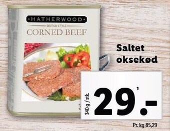 Lidl Saltet oksekød tilbud