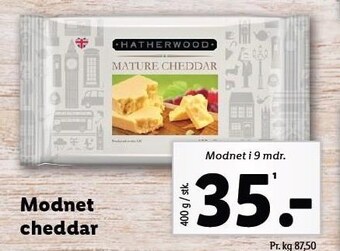 Lidl Modnet cheddar tilbud