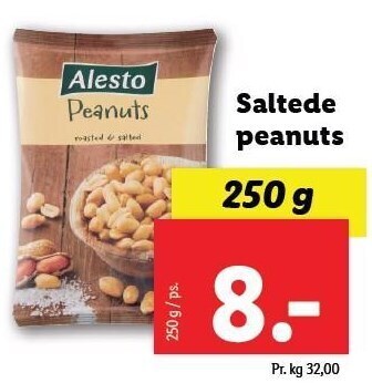 Lidl Saltede peanuts tilbud