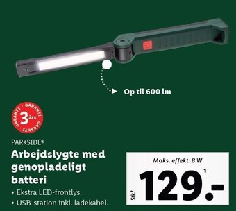 Lidl Arbejdslygte med genopladeligt batteri tilbud