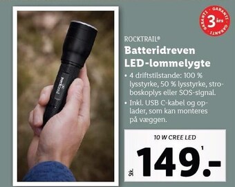 Lidl Batteridreven led-lommelygte tilbud