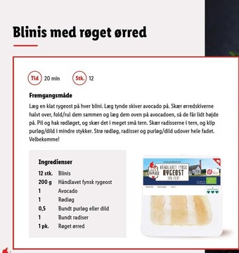 Lidl Blinis med røget ørred opskrift tilbud
