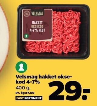 Netto Hakket oksekød 4-7% tilbud