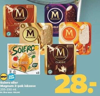 Solero eller magnum 3-pak iskasse