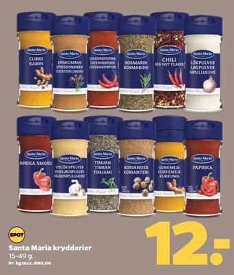 Netto Santa maria krydderier tilbud
