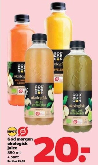 Netto God morgen økologisk juice tilbud