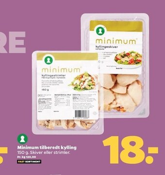Netto Minimum tilberedt kylling tilbud