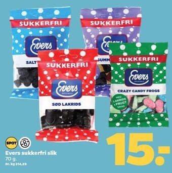 Evers sukkerfri slik