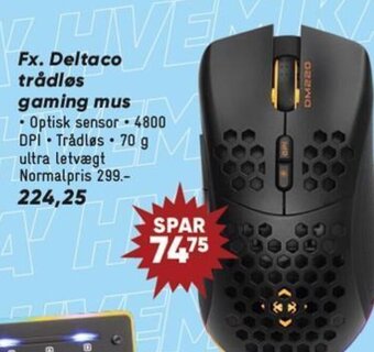 Bilka Fx. Deltaco trådløs gaming mus tilbud
