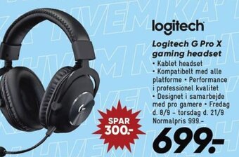 Bilka Logitech G Pro X gaming headset tilbud