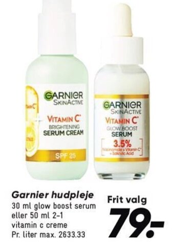 Bilka Garnier hudpleje tilbud