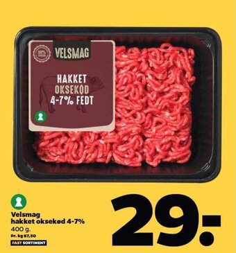 Netto Velsmag hakket oksekød 4-7% tilbud