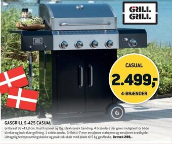 10-4 Byggecenter GASGRILL S-425 CASUAL tilbud