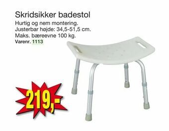 Harald Nyborg Skridsikker badestol tilbud