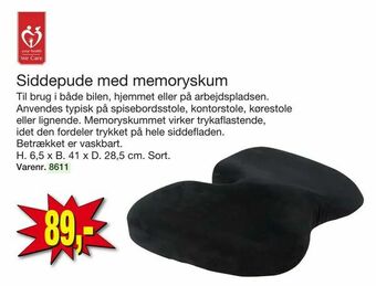 Harald Nyborg Siddepude med memoryskum tilbud