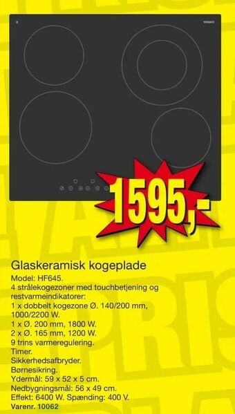 Harald Nyborg Glaskeramisk kogeplade tilbud