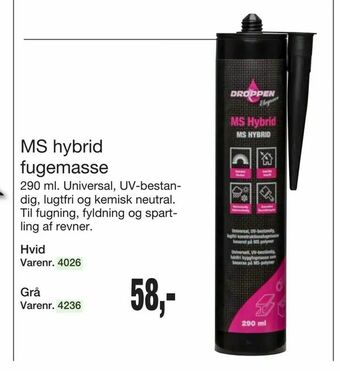 Harald Nyborg MS hybrid fugemasse tilbud