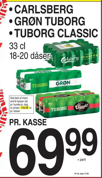 ABC Lavpris Carlsberg • grøn tuborg • tuborg classic tilbud