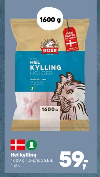 Kvickly Hel kylling tilbud