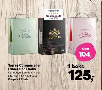 Kvickly Torres coronas eller esmeralda i boks tilbud