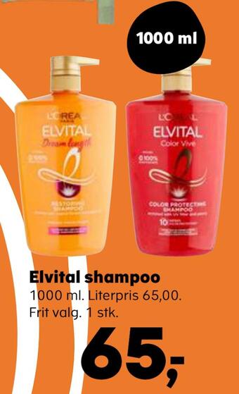 Kvickly Elvital shampoo tilbud