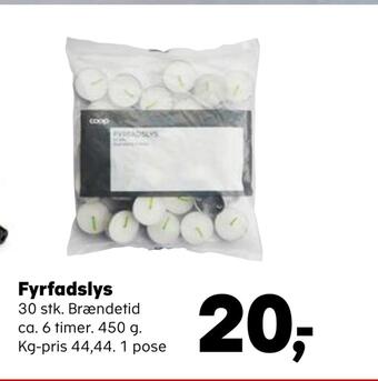 Kvickly Fyrfadslys tilbud