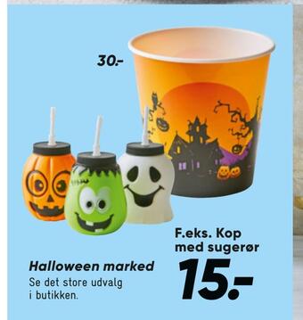 Bilka Kop med sugerør tilbud