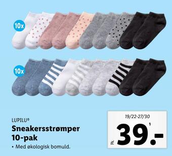 Lidl Sneakersstrømper 10-pak tilbud