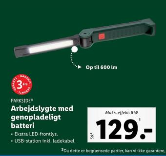 Lidl Arbejdslygte med genopladeligt batteri tilbud