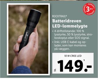 Lidl Batteridreven led-lommelygte tilbud