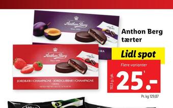 Lidl Anthon berg tærter tilbud