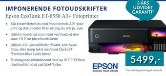 CBC Epson ecotank et-8550 a3+ fotoprinter tilbud