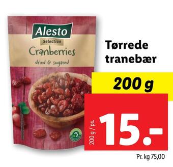 Lidl Tørrede tranebær tilbud