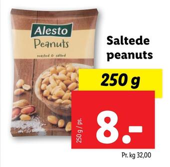 Lidl Saltede peanuts tilbud
