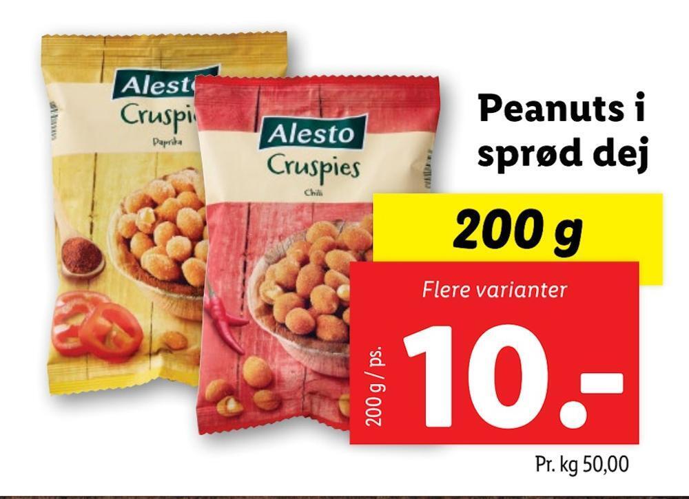 Peanuts i sprød dej tilbud hos Lidl