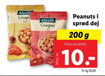 Lidl Peanuts i sprød dej tilbud