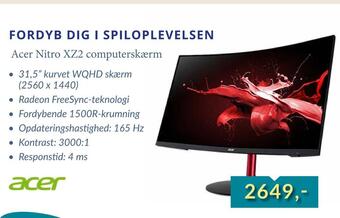 Acer nitro xz2 computerskærm