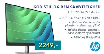 Hp e27 g4 27 skærm
