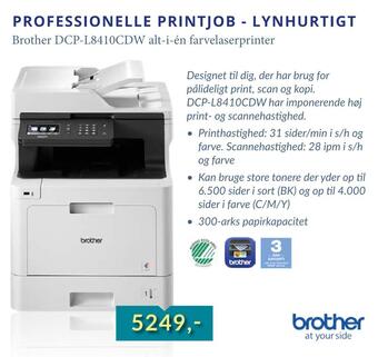 CBC Brother dcp-l8410cdw alt-i-én farvelaserprinter tilbud