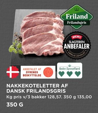 MENY Nakkekoteletter af dansk frilandsgris tilbud