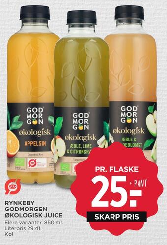 MENY Rynkeby godmorgen økologisk juice tilbud