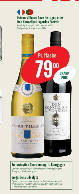 Min Købmand Mâcon-villages cave de lugny eller den kongelige livgardes portvin tilbud