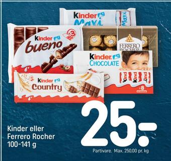 REMA 1000 Kinder eller ferrero rocher tilbud