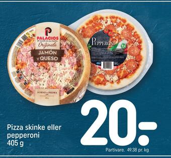 REMA 1000 Pizza skinke eller pepperoni tilbud